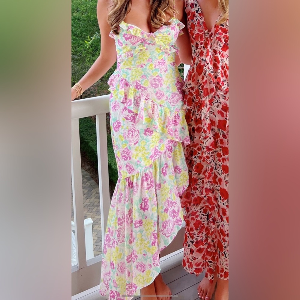 Majorelle Floral Summer Gown in Pink Summer Fling